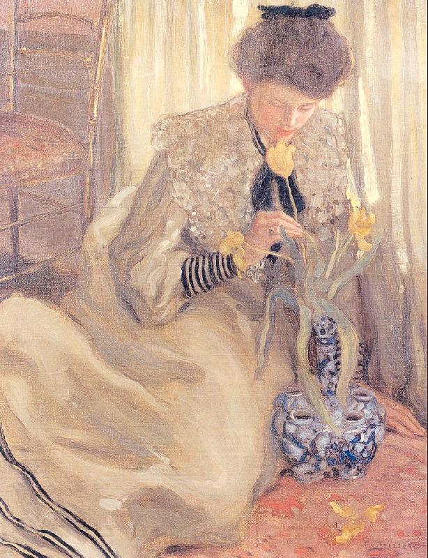 Frieseke, Frederick Carl The Yellow Tulip Norge oil painting art